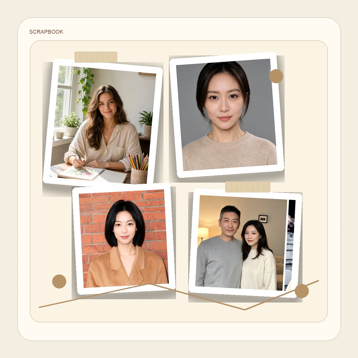 AI photo collage maker scrapbook style preview
