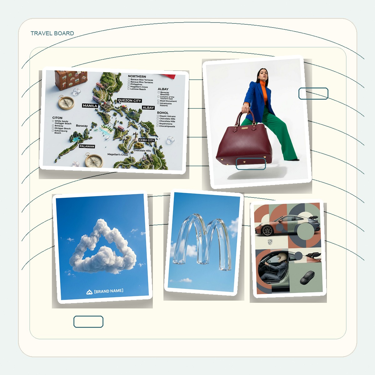 AI photo collage maker travel journal style preview