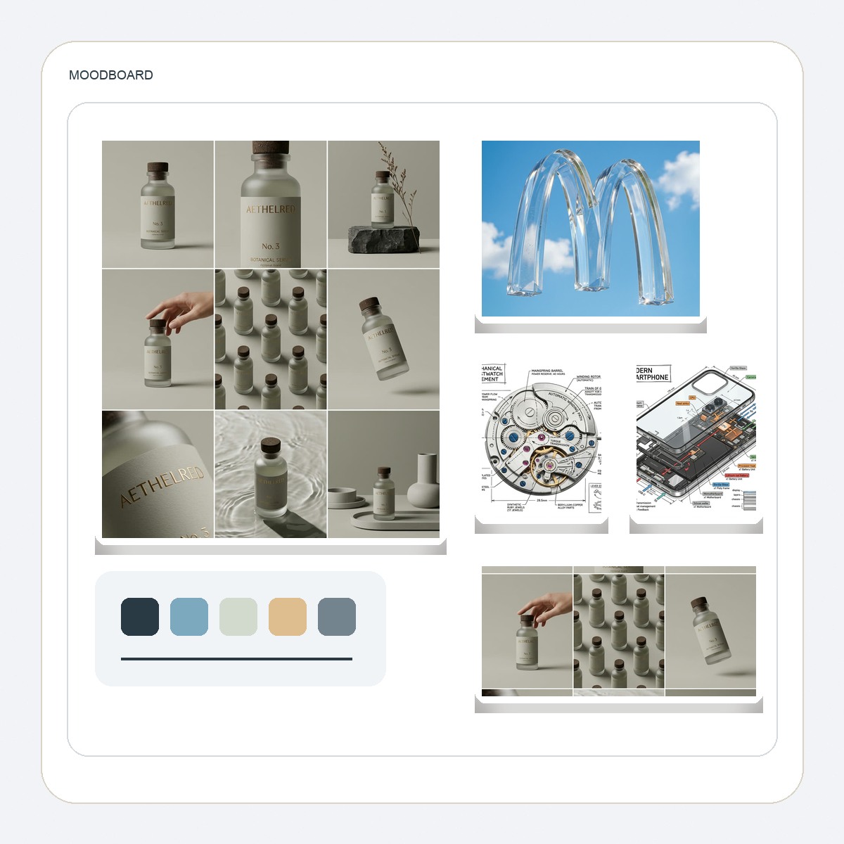 AI photo collage maker product moodboard style preview