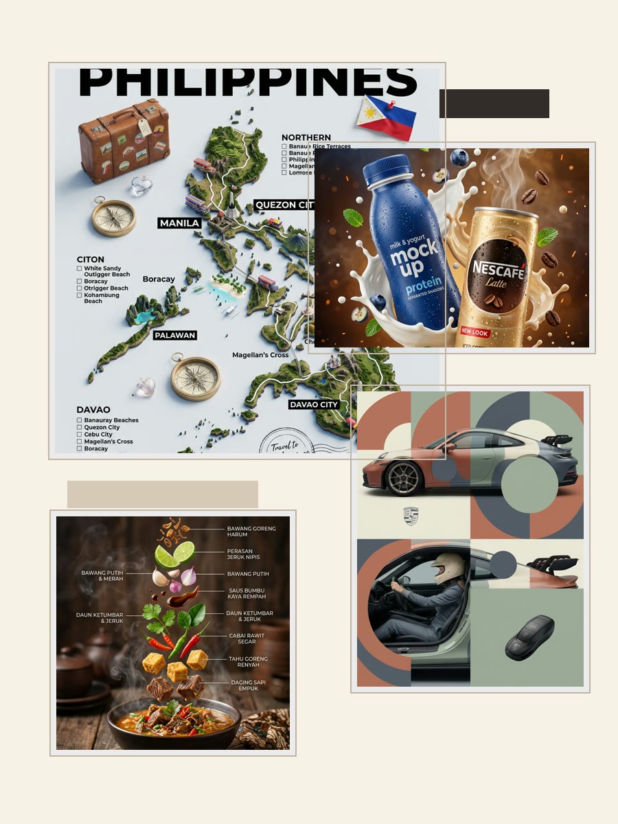 AI photo collage maker Instagram grid style preview