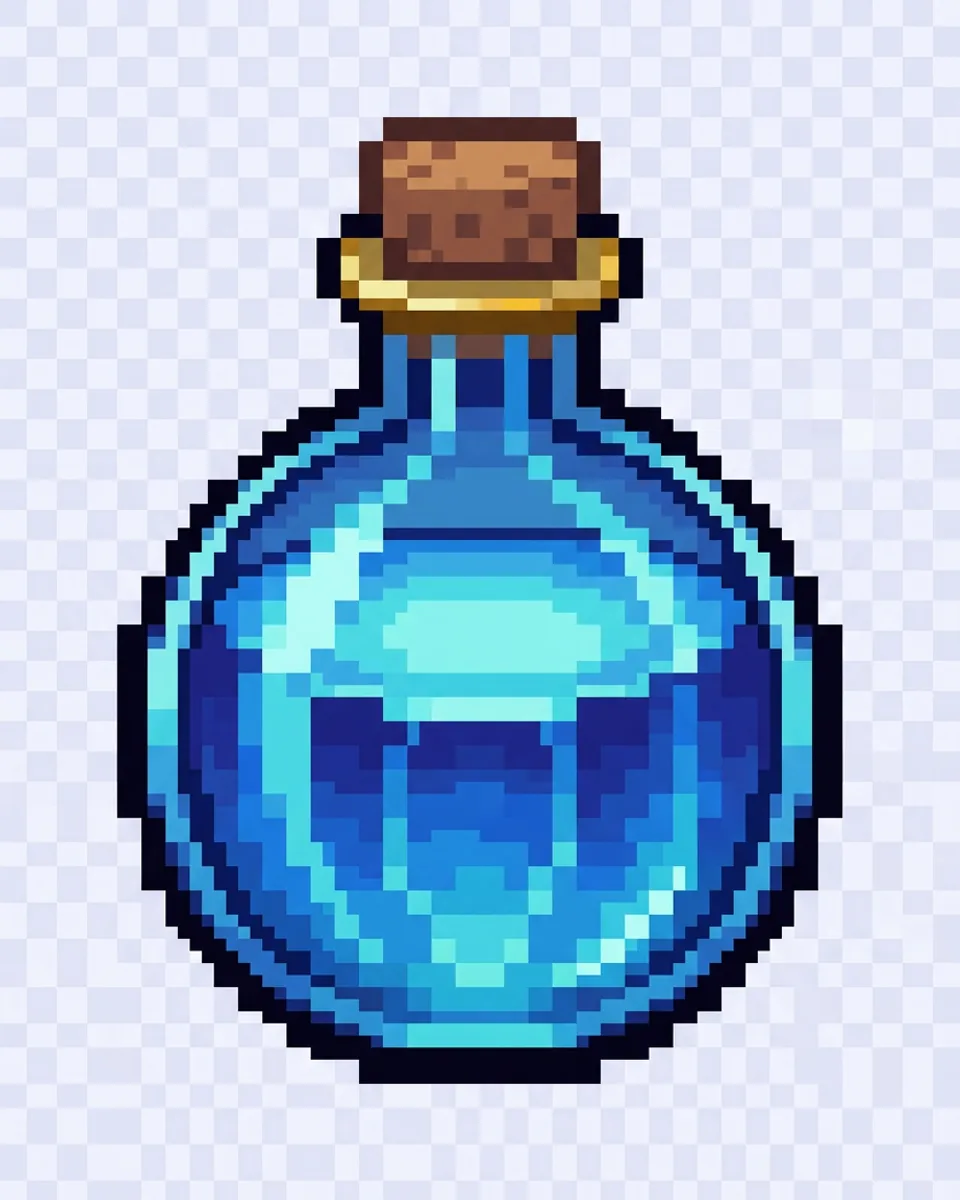 Pixel art item icon style preview