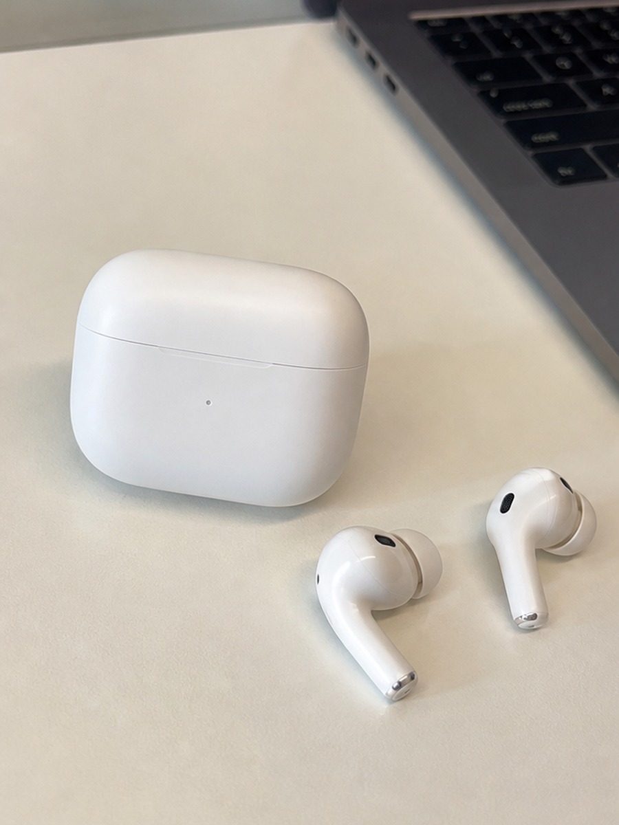 Wireless earbuds sample before AI product hero generation