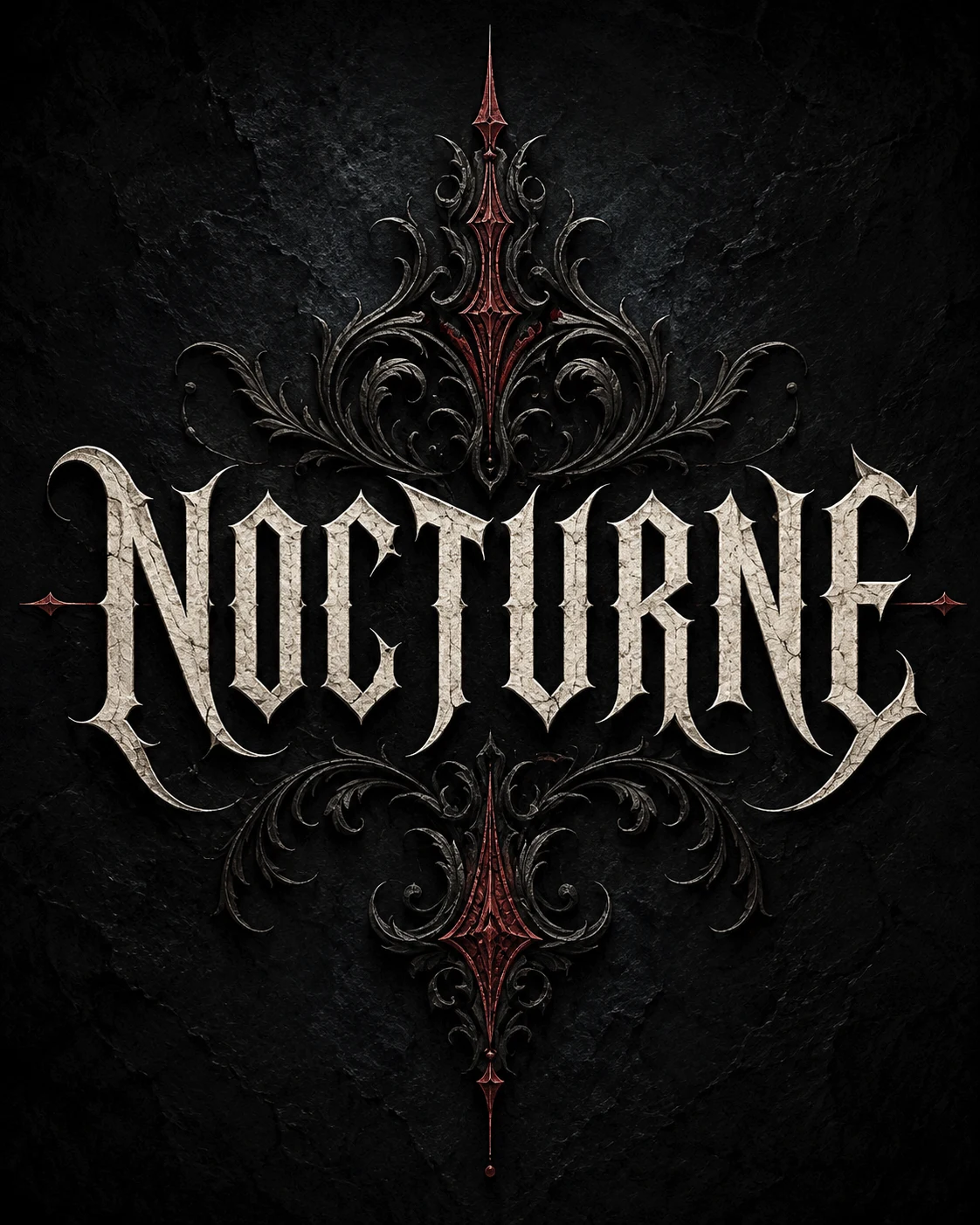 Original gothic lettering effect spelling NOCTURNE