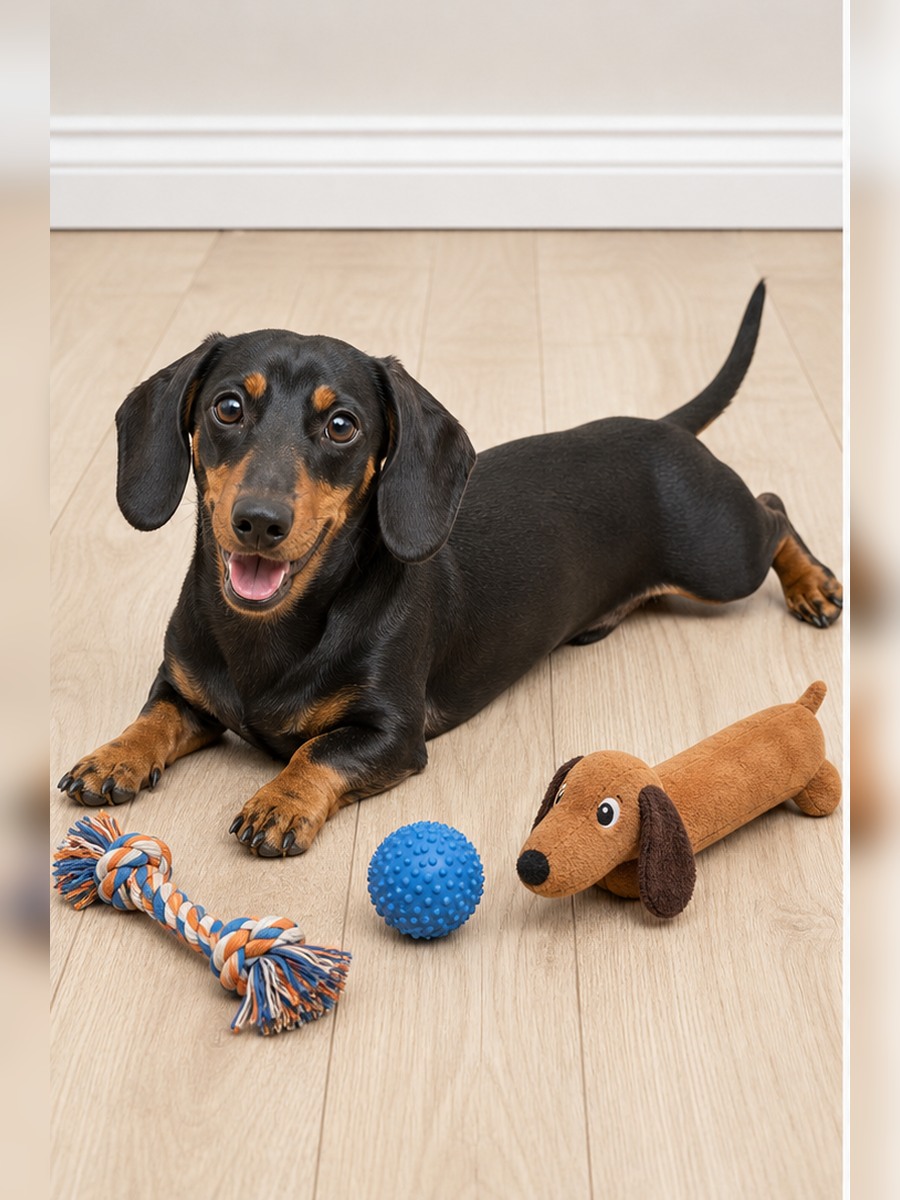 Playful dachshund photo sample before adult coloring page generation