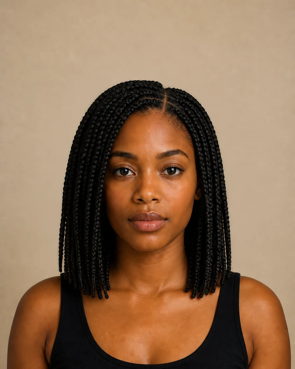 Generated knotless box braids result used as a selectable style card