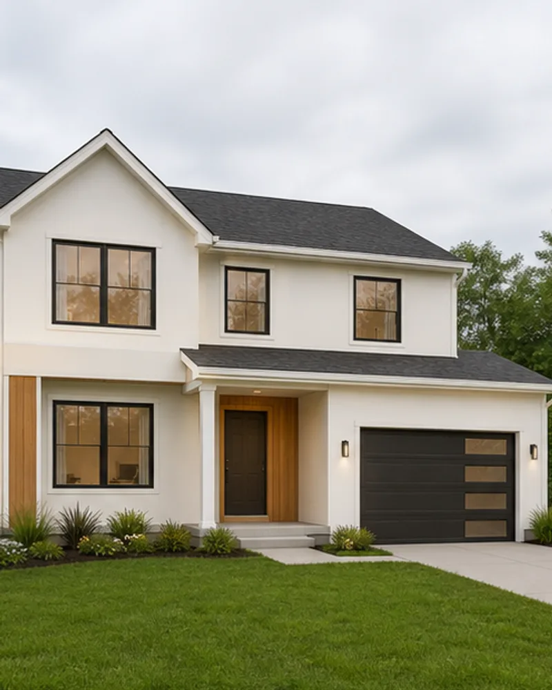 Warm modern exterior design concept