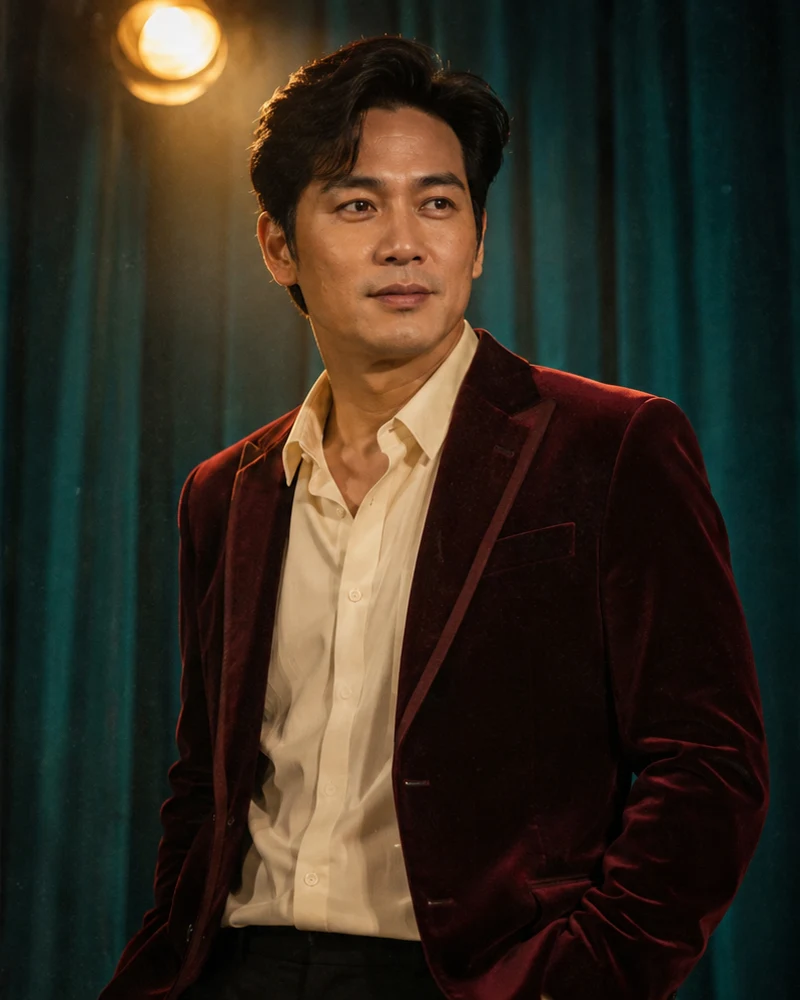 Fictional adult retro stage portrait