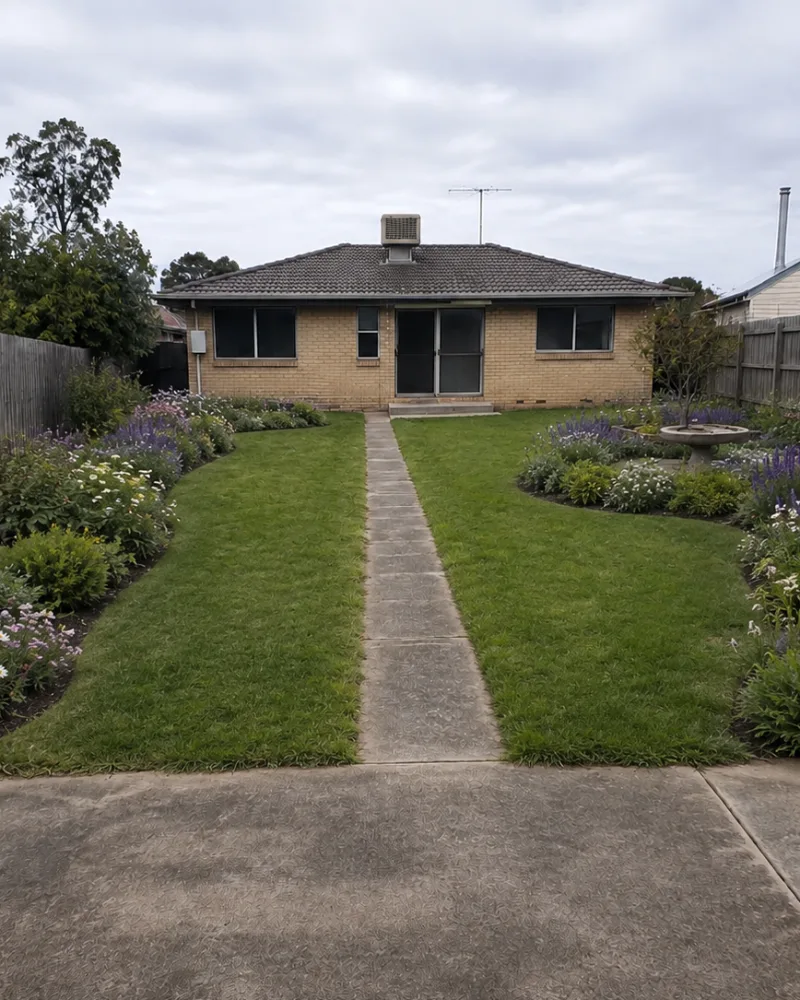 Cottage pollinator AI garden design concept