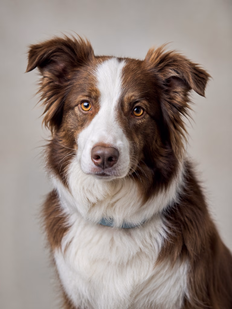 生成宠物肖像前的边境牧羊犬照片