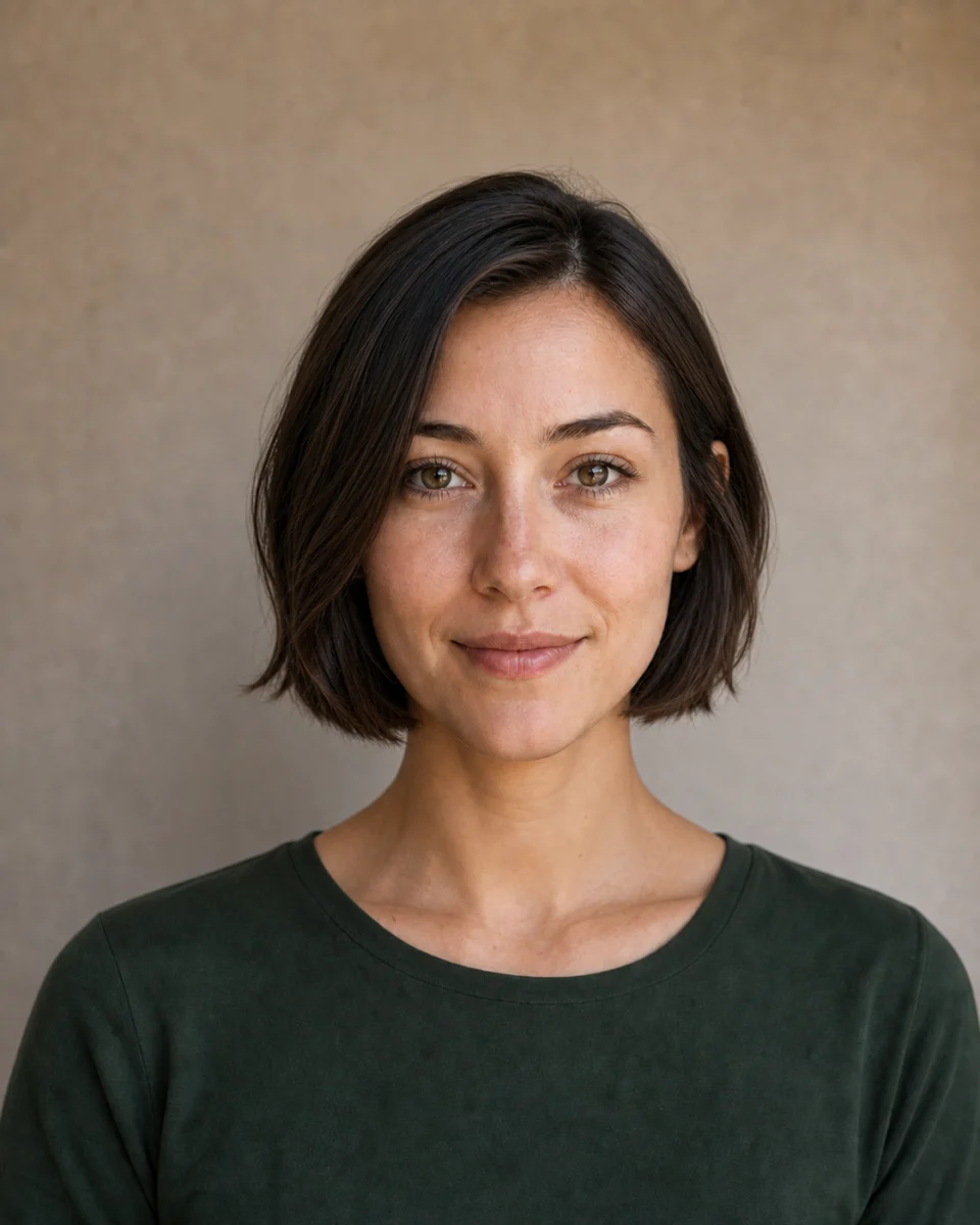 French bob style option in the AI short hair filter