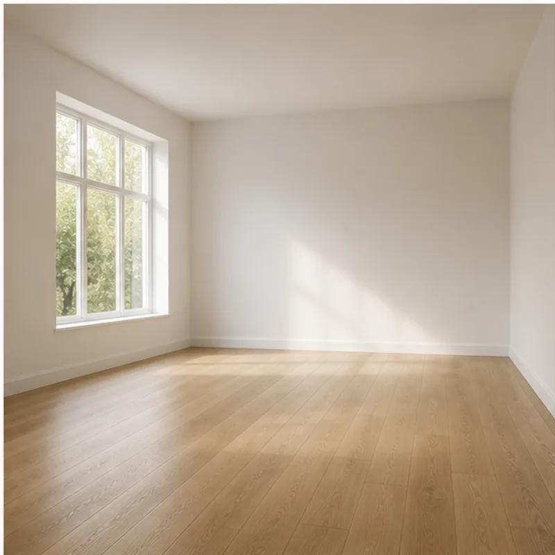 Fictional empty room sample for furniture visualization
