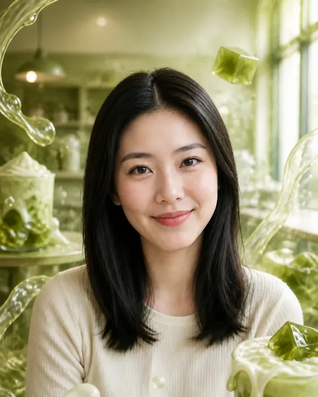 Matcha Jelly style card in the Matcha Filter generator