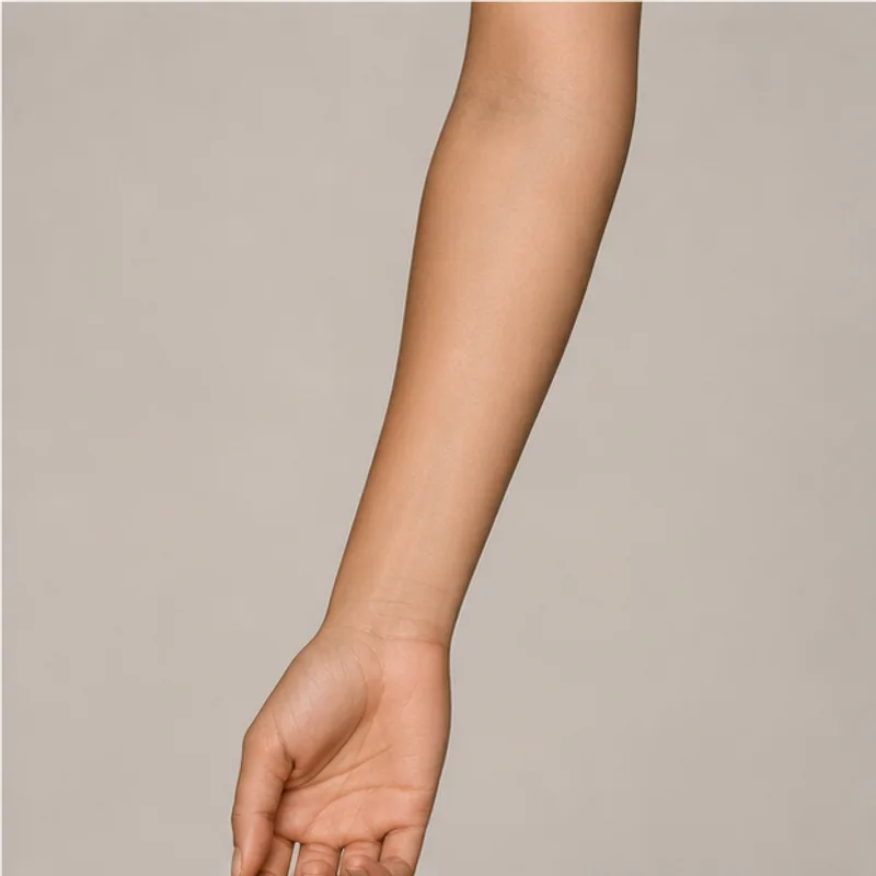 Fictional adult forearm sample without a tattoo