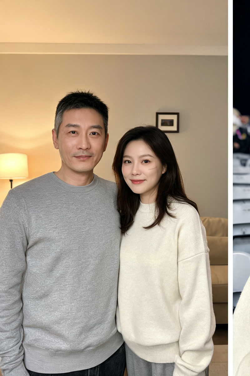 Adult couple sample before football fan selfie generation