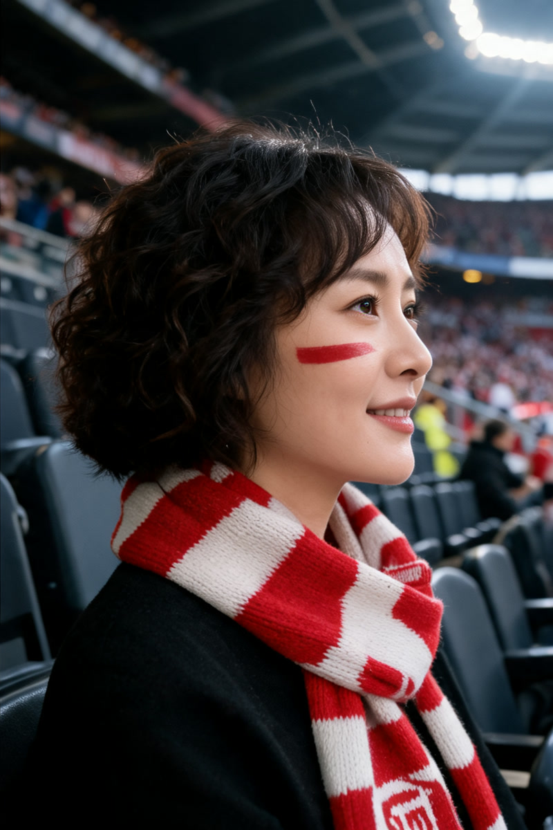 Football fan profile picture style preview with face clarity
