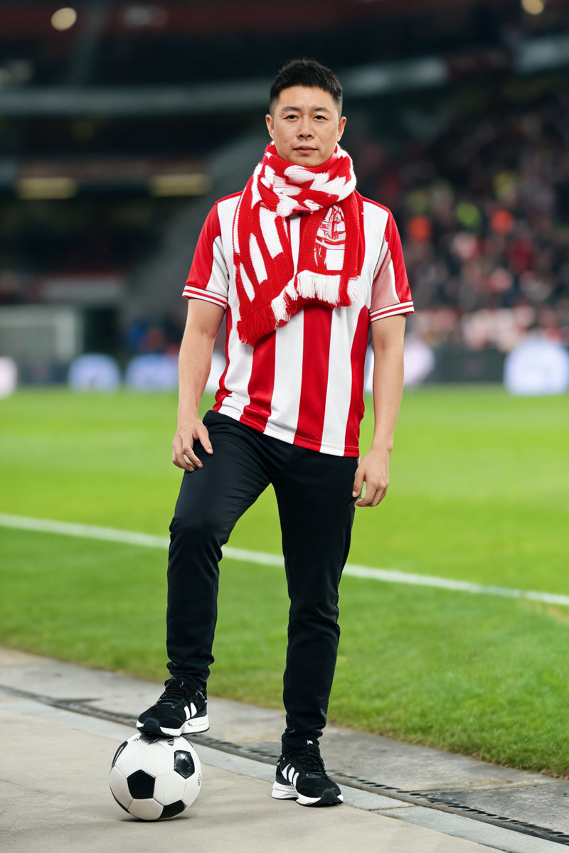 Full-body football supporter style preview