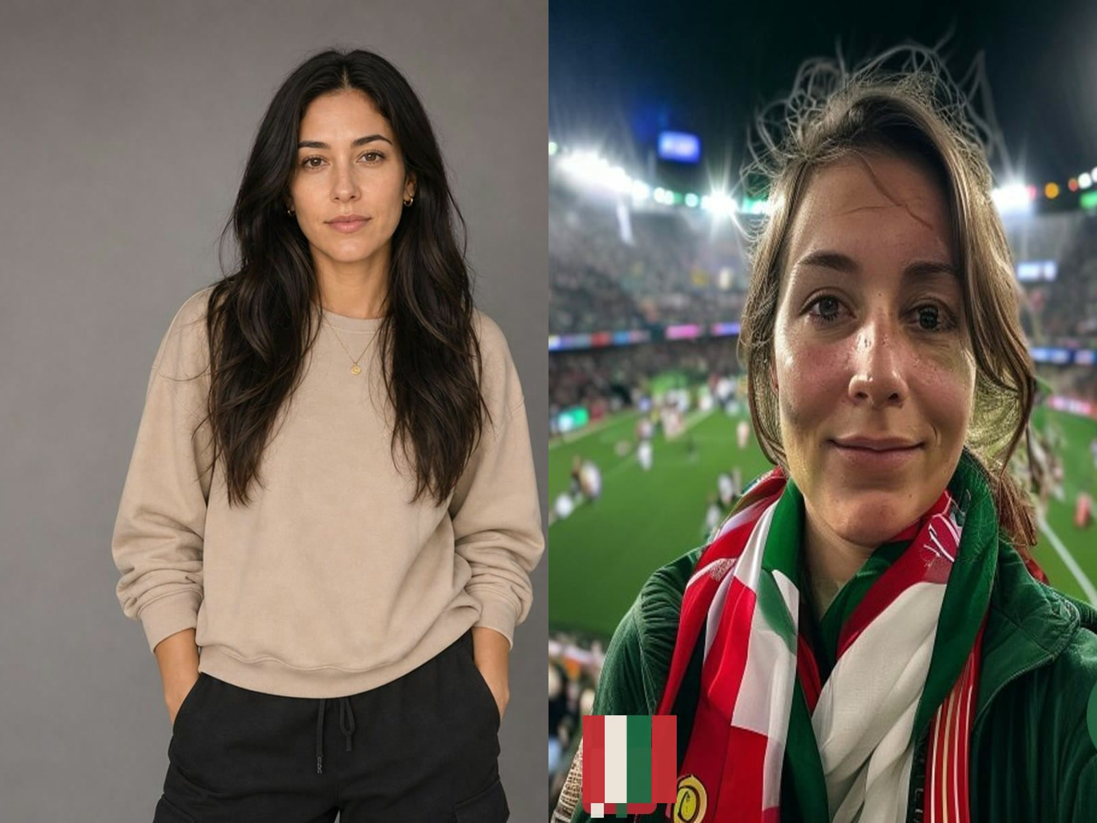 World Cup fan photo before and after comparison
