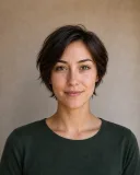 Portrait preview with a short dark brown textured crop haircut