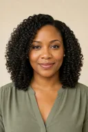 Portrait preview with polished defined curls and controlled volume
