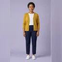 Fictional adult identity sample before a walking pose transfer