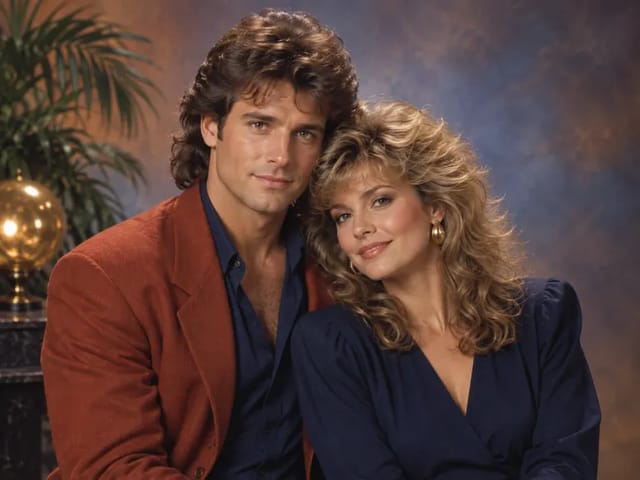 80s Couple Photo Prompts: Two-Person Retro Looks — thematic cover illustration