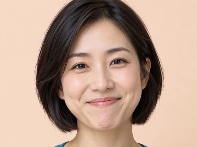 Actual output frame from an original portrait facial animation